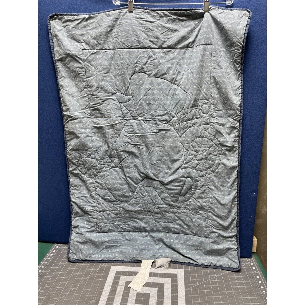 Blue Jean‎ Teddy Bear Crib Quilt Toys Holding Sail Boat Baby Blanket 38